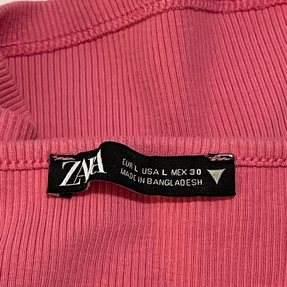 Zara pink cross cross tank size large